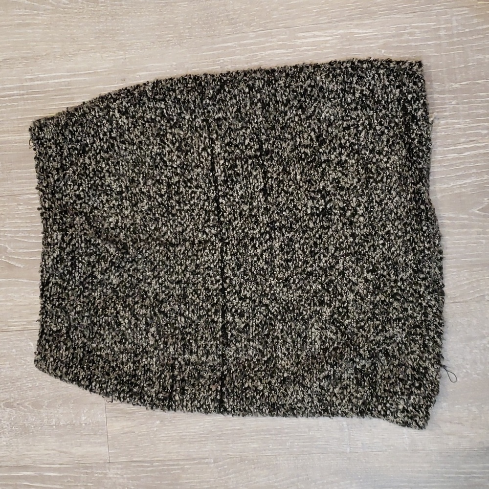 Black and Grey fuzzy skirt.